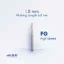 FG CARBIDE TAPER FLAT END CROSS CUT