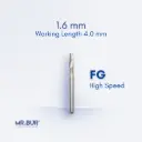 FG CARBIDE TAPER FLAT END CROSS CUT