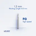 FG CARBIDE TAPER FLAT END CROSS CUT